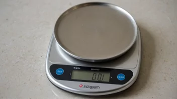 En digital vekt med en vekt på 1 kilogram