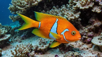 En fargerik fisk med unike egenskaper, svømmer i et korallrev.