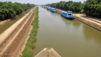 Et bilde av en kanal eller vannvei som representerer en kanal for bistand eller utenlandsk bistand.