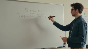 En person som begynner å skrive på en whiteboard.