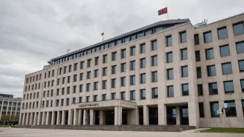 En regjeringsbygning som representerer sentraladministrasjonen i Norge.