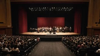 En musikkonkurranse med et live publikum og en jury.