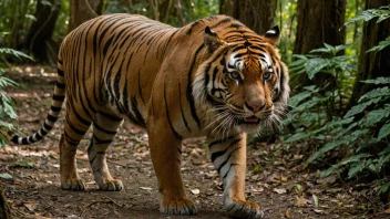 En majestetisk tiger i sin naturlige habitat.