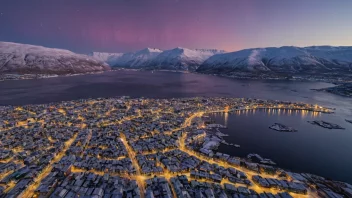 Tromsø by med nordlys