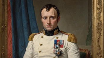 Et portrett av Napoleon Bonaparte, den franske militære lederen og keiseren.