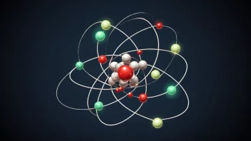 Et atom med en positiv ladning, omgitt av elektroner med en negativ ladning.