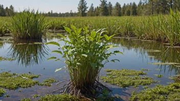 Et bilde av en ståltrådplante, en type plante som vokser i fuktige områder, kjent for sin robuste natur.