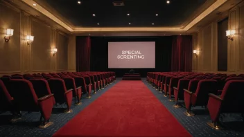 En spesialvisning av en film i en luksuriøs kino.