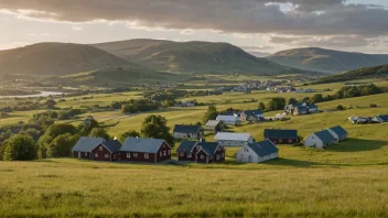 Et naturskjønt bilde av Hjerkinn, som viser dens naturlige skjønnhet og nærhet til Dovrefjell nasjonalpark.