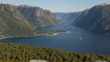 Et malerisk landskap av Forsands i Rogaland.