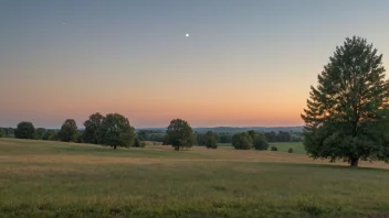 En fredelig septemberkveld scene.