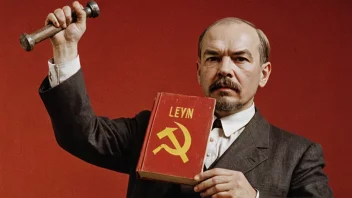 En person som holder en bok av Vladimir Lenin, symboliserer deres tilslutning til hans ideer.