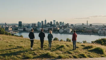 En gruppe mennesker fra Oslo som nyter utendørs sammen.