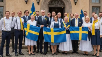 Bilde av mennesker som representerer Sverige