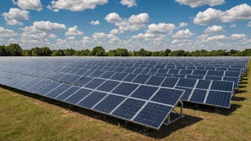 En solcellepark som genererer ren energi fra solen