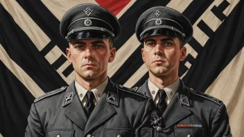 En gestapooffiser i uniform, som symboliserer den brutale håndhevelsen av Nazi-regimet.