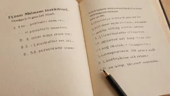 En illustrasjon av en grammatikk bok med en merknad på en side som sier 'flertallsmerknad' på norsk.