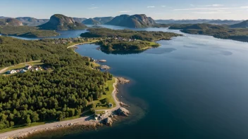 Et malerisk landskap av Sørums kommune i Viken fylke, Norge.