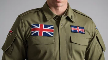 En militær uniform med norsk flagg på ermet, som representerer det norske forsvaret.