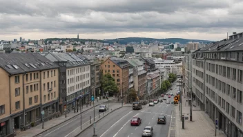 Et fotografi av Hegdehaugsveien, en gate i Oslo.