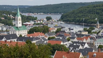 En malerisk utsikt over Kristiansand.