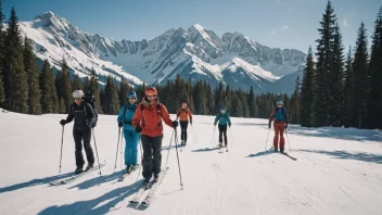 En skiekspedisjon i fjellene