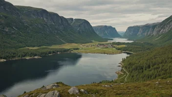 Et malerisk bilde av Bergsmo i Norge