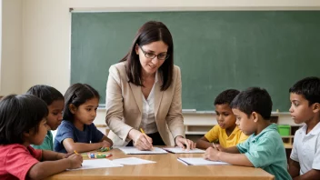 En lærer eller sosialarbeider som hjelper et barn eller en gruppe barn med en kombinasjon av sosialt arbeid og pedagogiske aktiviteter.