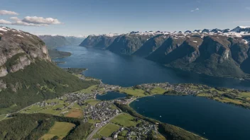 Panoramabilde av Hareid kommune i Norge