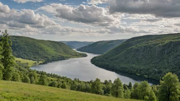 Et naturskjønt bilde av Gulsvik, som viser bygdens vakre landskap og muligheter for friluftsliv.