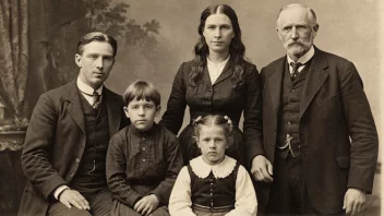 Et gammelt familiefoto fra Norge, som viser betydningen av oldefedre i norske familier.