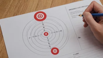 En person som setter mål, med en målskive i bakgrunnen, som illustrerer begrepet vergemål