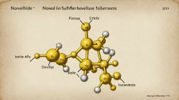 Et bilde av en molekyl med svovel, som illustrerer begrepet svovelholdige forbindelser.