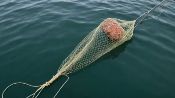 En slepenot, en type fiskenett, som brukes til å fange fisk i en vannmasse.