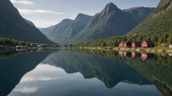 Et malerisk landskap av Breivikbotn, som viser dens naturskjønnhet.