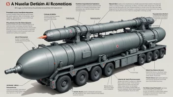 Et atomvåpenarsenal med ulike typer atomvåpen og tilknyttede systemer.