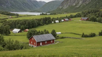 En pittoresk gård i Norge