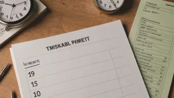 Et bilde som representerer timebasert betaling, med en klokke og penger i forgrunnen og en oppgaveliste i bakgrunnen.