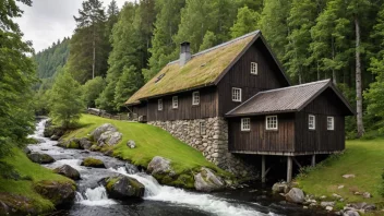 Et tradisjonelt norsk kvernhus