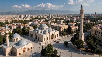 Et panoramabilde av Tirana, Albania.