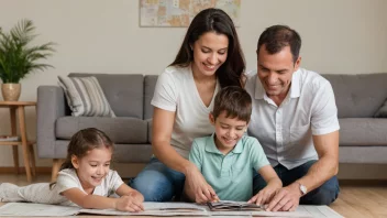 En familie med barn som leker sammen, symboliserer gleden og økonomiske tryggheten som barnetrygden gir.