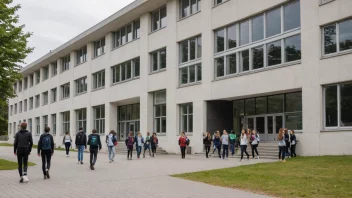 En videregående skole i Norge med elever som går utenfor