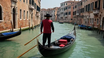 En gondolier i Venezia