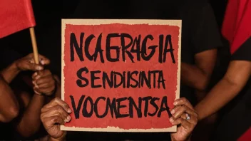 En person som protesterer mot Sandinista-bevegelsen i Nicaragua.