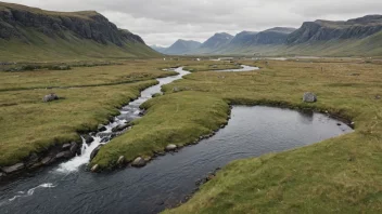 Et bilde av en vandskjær, som viser den geologiske formasjonen.