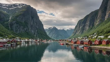 En fredelig og idyllisk bygd i Lofoten.