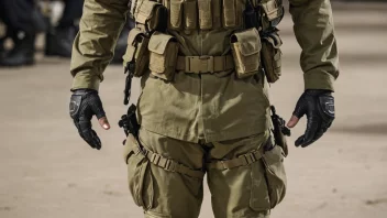 En militær uniform med ulike komponenter