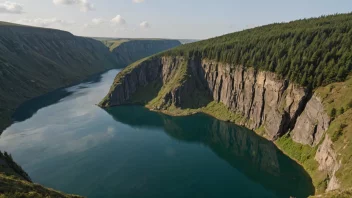 En liding landformasjon i et naturskjønt landskap.