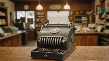 En National Cash Register-maskin fra tidlig 1900-tall