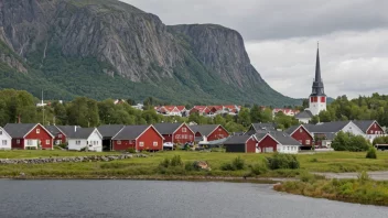 Et pittoreskt norsk tettsted eller landsby med en forbindelse til Kleppstad